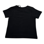 Gaelle T-Shirt Girocollo Tinta Unita con Logo Brillantinato per Bambina 2746M00329X NERO GAELLE 