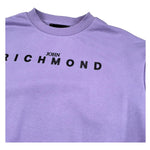 John Richmond Felpa Chiusa Girocollo Tinta Unita con Stampa per Bambina RGP26010FE LILLA JOHN RICHMOND 