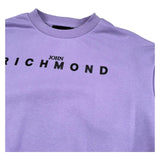 John Richmond Felpa Chiusa Girocollo Tinta Unita con Stampa per Bambina RGP26010FE LILLA JOHN RICHMOND 