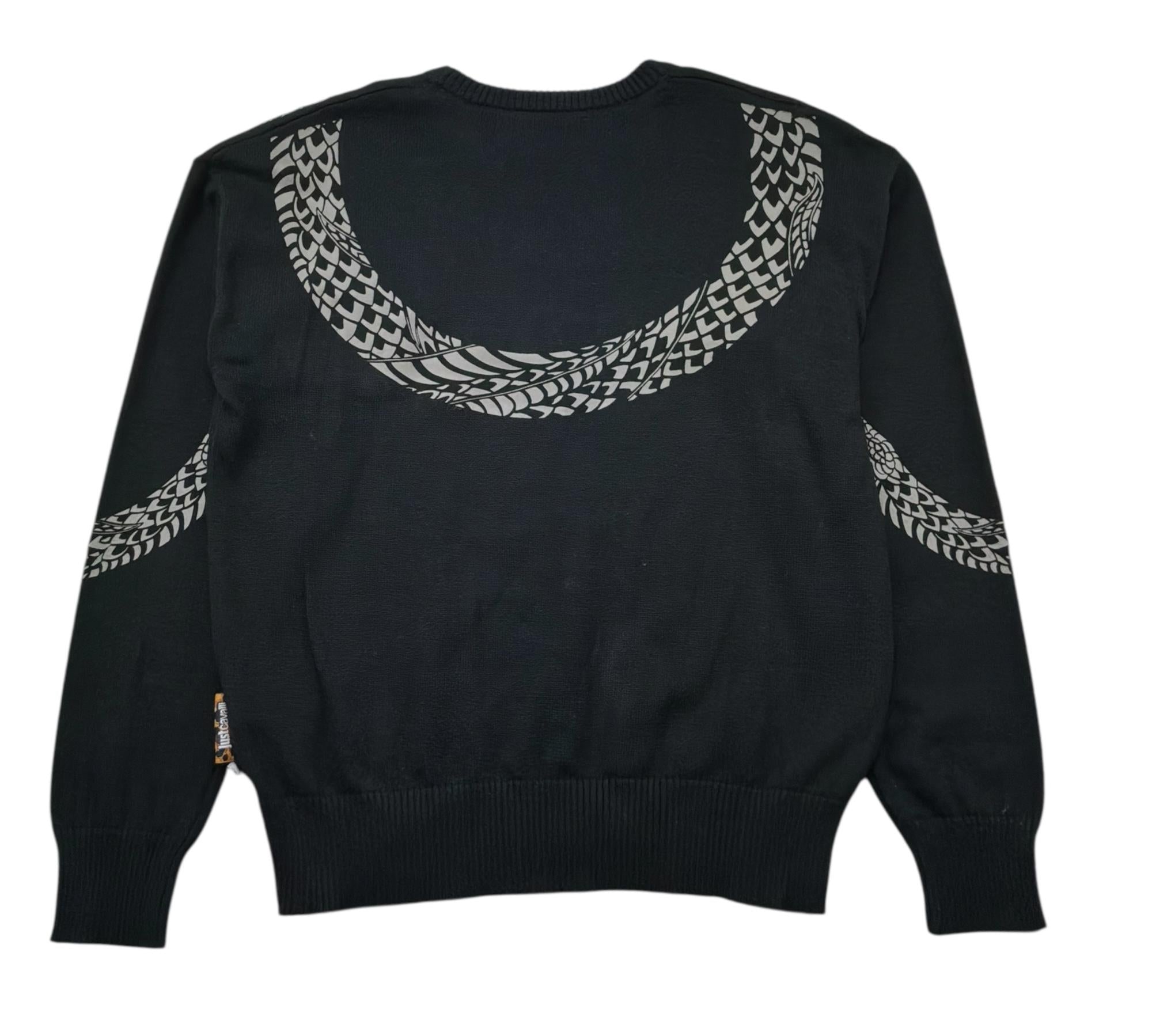 Just Cavalli Maglia Girocollo Tinta Unita con Stampa per Bambina JBP26032FE NERO JUST CAVALLI 