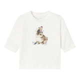 NAME IT shirt tinta unita girocollo con stampa Bianco per Neonata 13233403 BIANCO NAME IT 