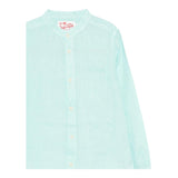 Saint Barth Camicia Tinta Unita con Collo Coreano per Bambino PAT0001 AZZURRO SAINT BARTH 