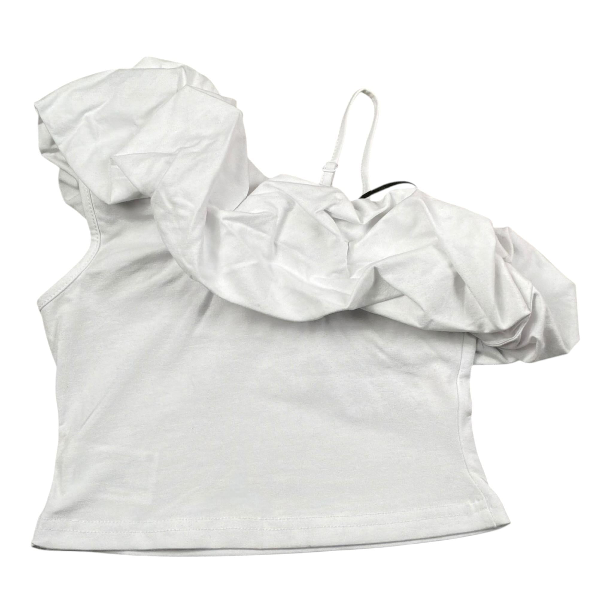 Marc Ellis Top Tinta Unita con Balze per Bambina JMJTP14169 BIANCO MARC ELLIS 