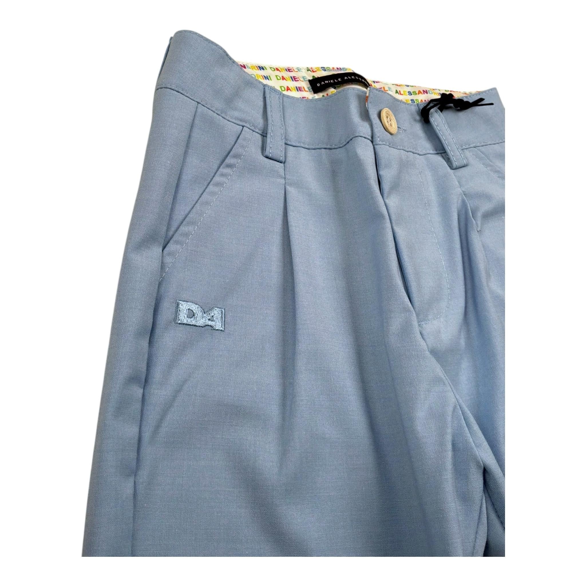 Daniele Alessandrini Pantalone Tinta Unita con Girovita Regolabile per Bambino 1295P00006J AZZURRO DANIELE ALESSANDRINI 