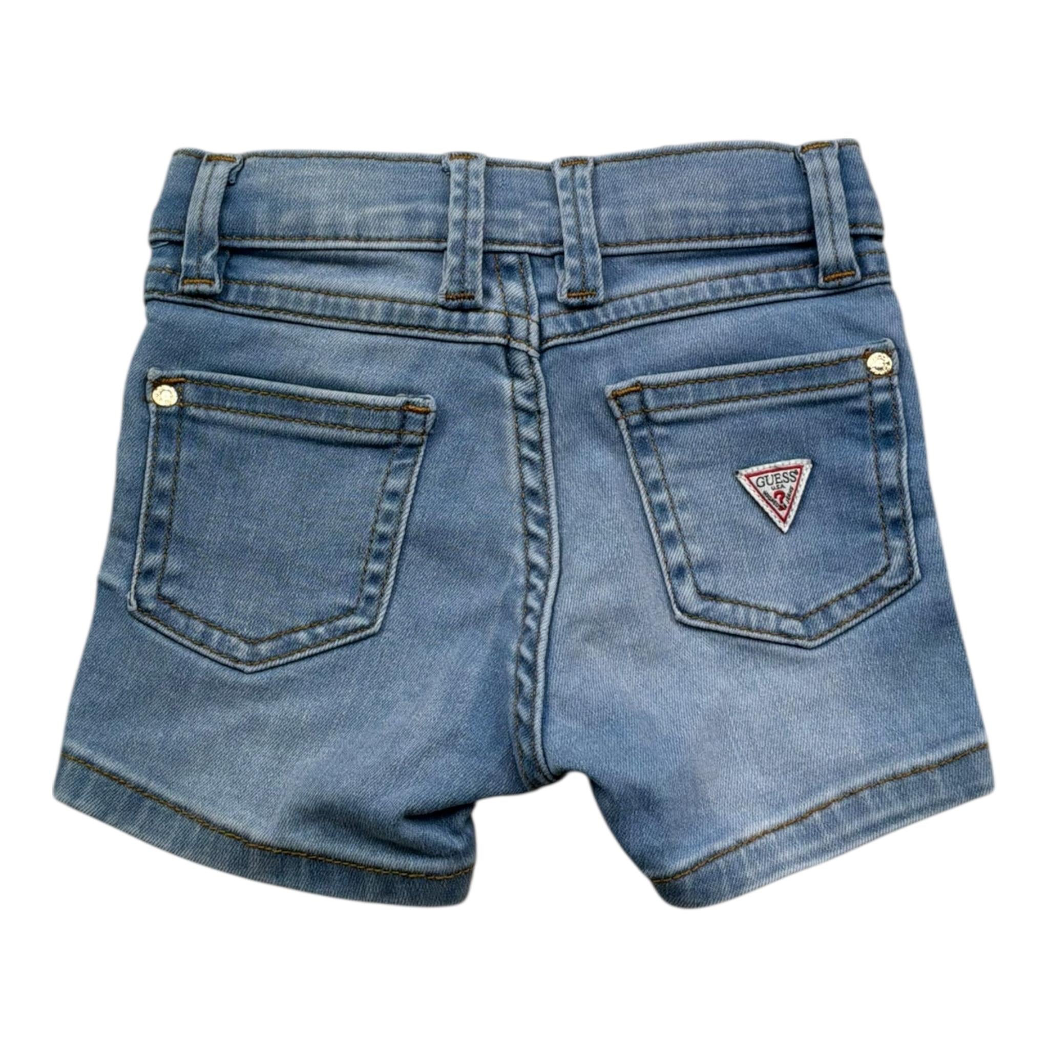 Guess Short Tinta Unita In Denim per Neonata K4RD09D4CA0XX AZZURRO GUESS 