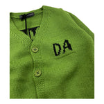 DANIELE ALESSANDRINI cardigan tinta unita con logo Verde per Neonato 1291W00060N VERDE DANIELE ALESSANDRINI 