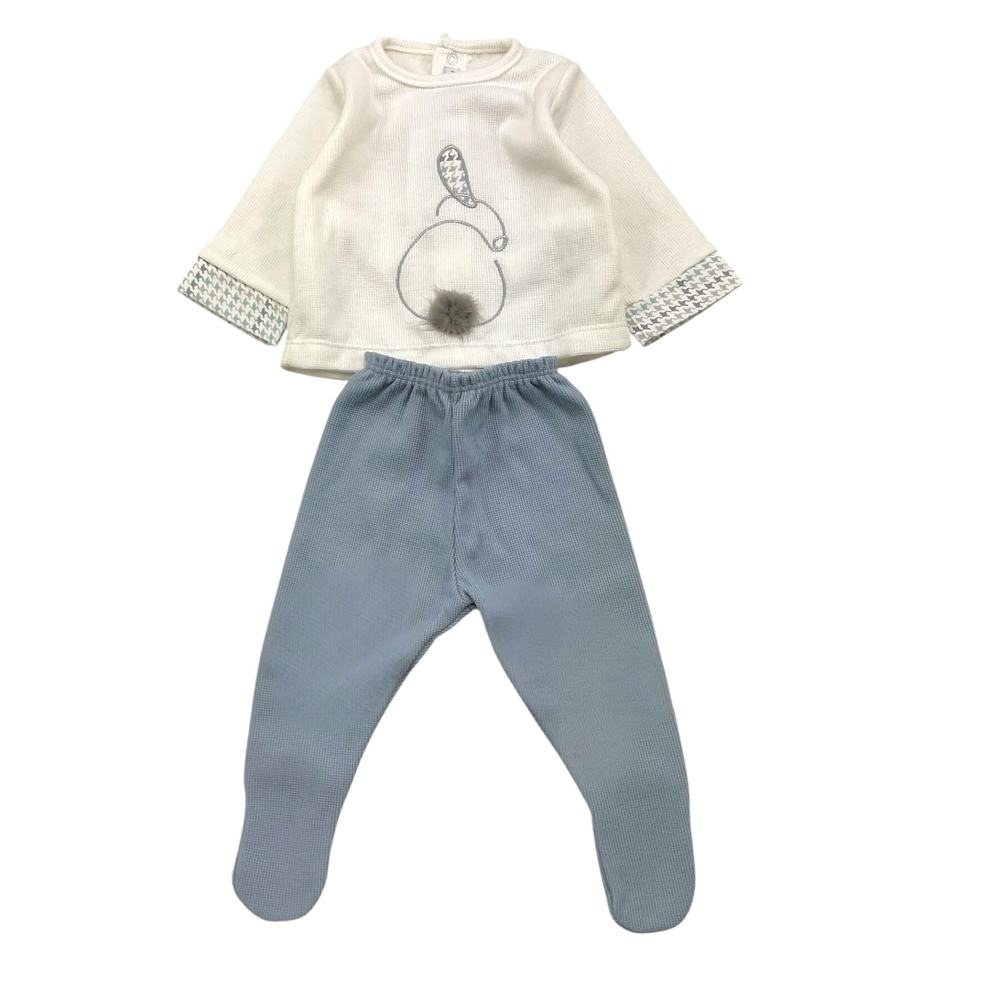 CALAMARO completo 2 pezzi shirt-ghettina bicolore Bianco per Neonato 11025 BIANCO CALAMARO 