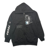 Yours Black Solid Color Zip Up Hoodie For Boys