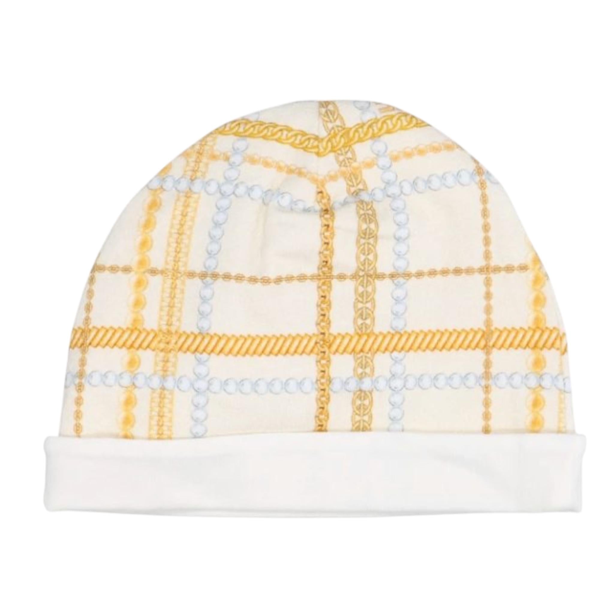 Elisabetta Franchi Cappello Tinta Unita Stampa Fantasia per Neonata ENCP24 PANNA ELISABETTA FRANCHI 