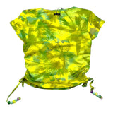 F**K T-Shirt Crop Model Solid Color With Green Pattern For Girls