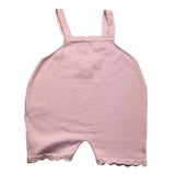 Coccode Solid Color Overalls With Pink Bow For Baby Girl