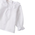 Mini Banda Camicia tinta unita con Colletto Bianco per Neonata 3B700X BIANCO MINI BANDA 