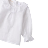 Mini Banda Camicia tinta unita con Colletto Bianco per Neonata 3B700X BIANCO MINI BANDA 