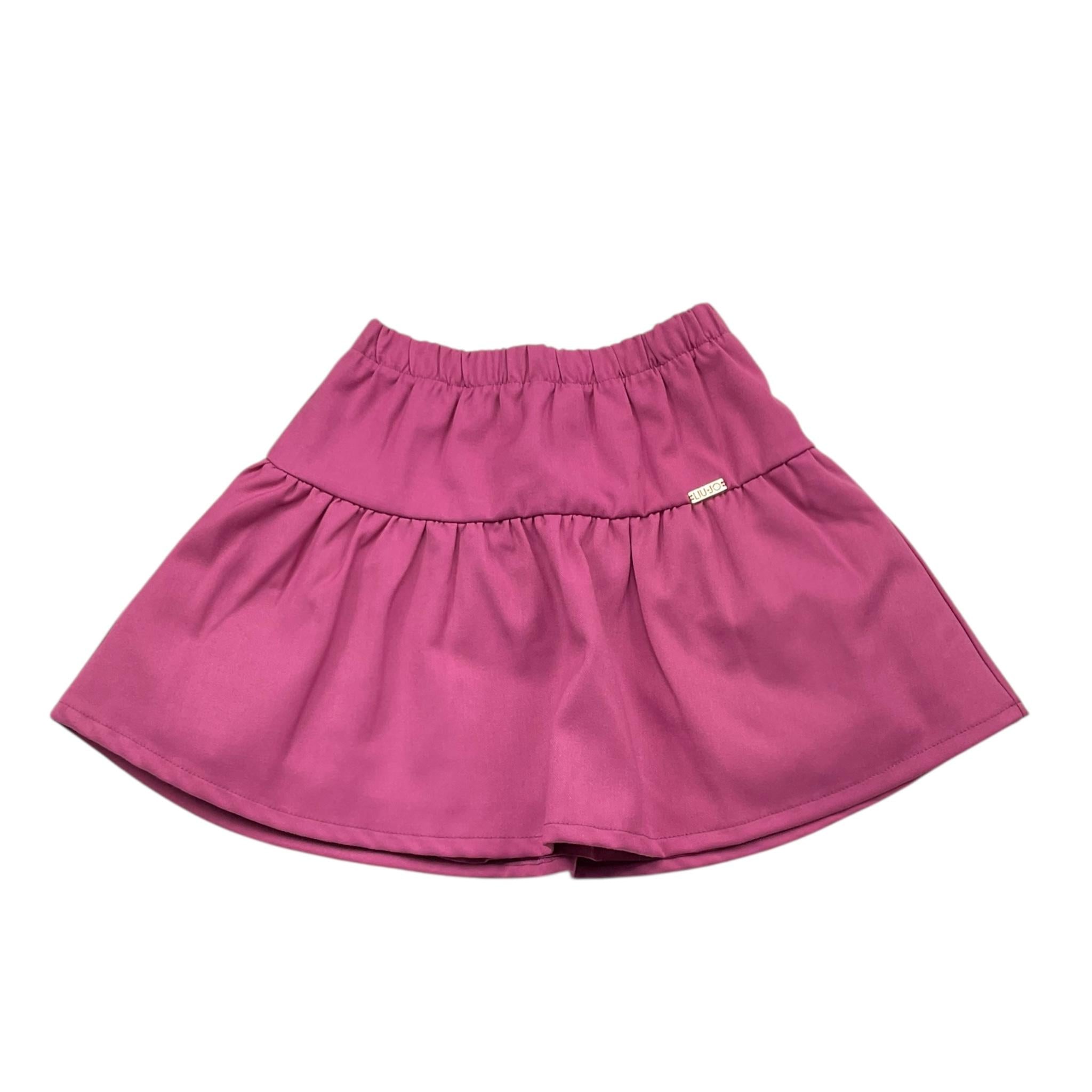 LIU JO gonna tinta unita con elastico in vita Viola per Bambina KF3091 VIOLA LIU JO 