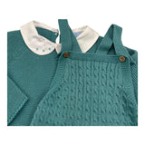 MAC ILUSIO'N completo 2pz tinta unita salopette-maglia Verde per Neonata 9455X VERDE MAC ILUSIO'N 