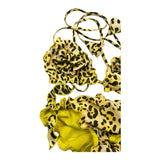 4Giveness 2 Piece Swimsuit Triangle-Panties Yellow Spotted Pattern for Girls