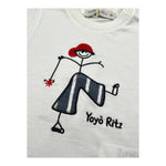 Manuel Ritz T-Shirt Girocollo Tinta Unita con Ricami per Bambino MR3086J BIANCO MANUEL RITZ 