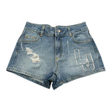 Liu Jo Short In Denim Tinta Unita con Girovita Regolabile per Bambina GA5098 BLU LIU JO 