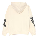 DISCLAIMER felpa con cappuccio tinta unita e stampa Panna per Bambino 24IDK58242X PANNA DISCLAIMER 