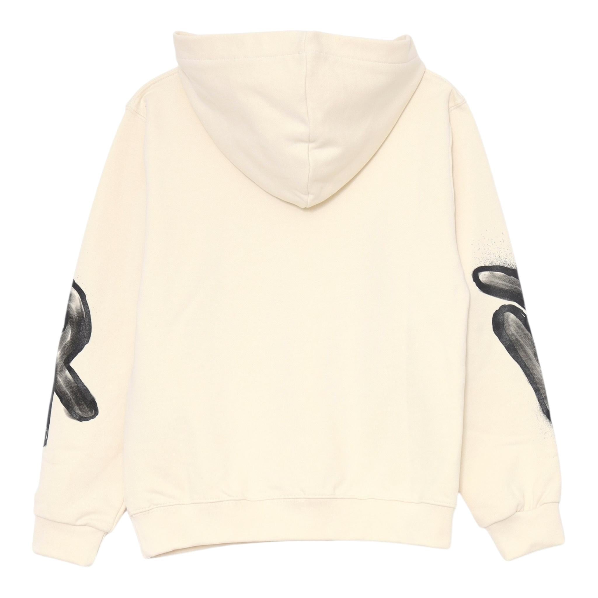 DISCLAIMER felpa con cappuccio tinta unita e stampa Panna per Bambino 24IDK58242X PANNA DISCLAIMER 