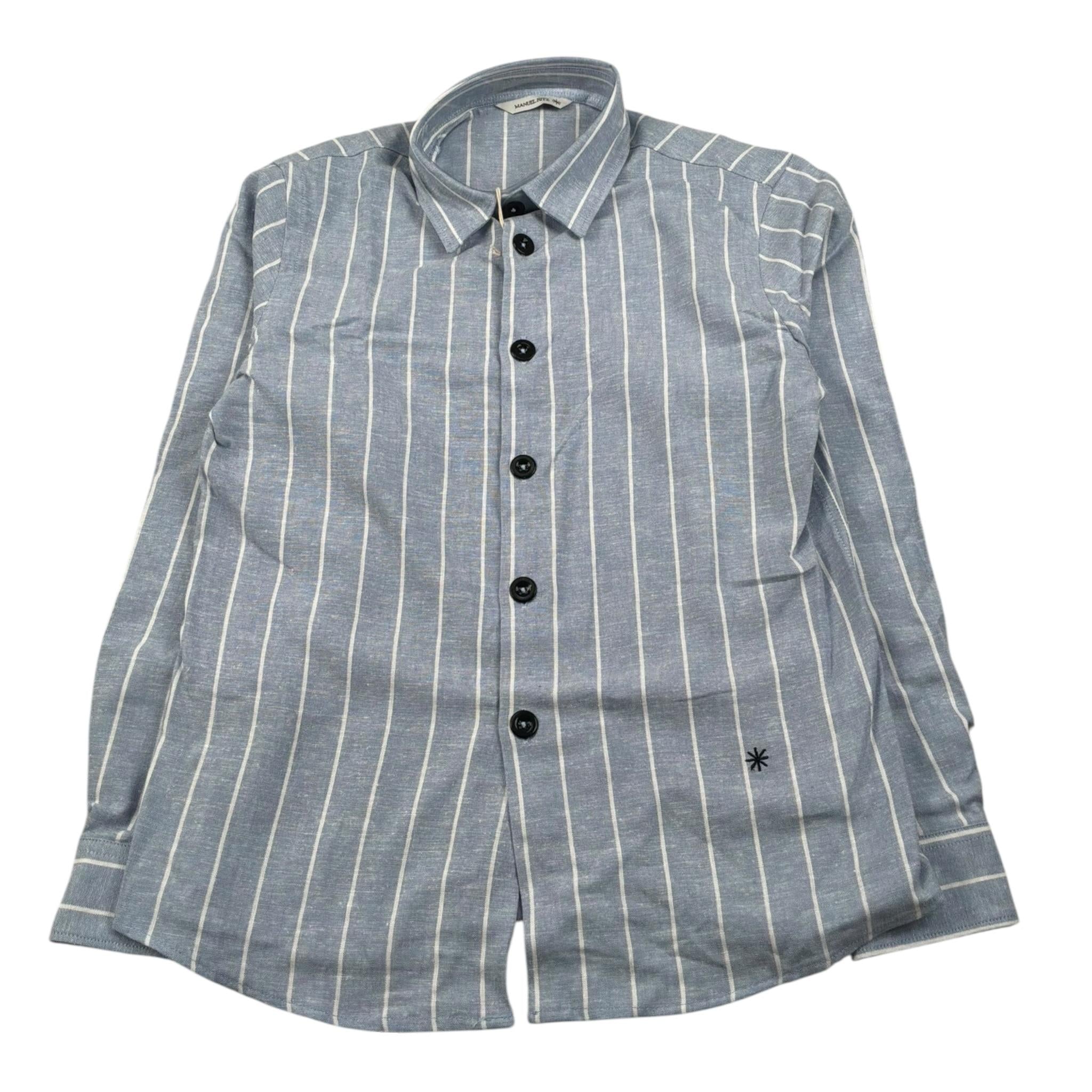 Manuel Ritz Camicia Manica Lunga Tinta Unita per Bambino MR3037 AZZURRO MANUEL RITZ 