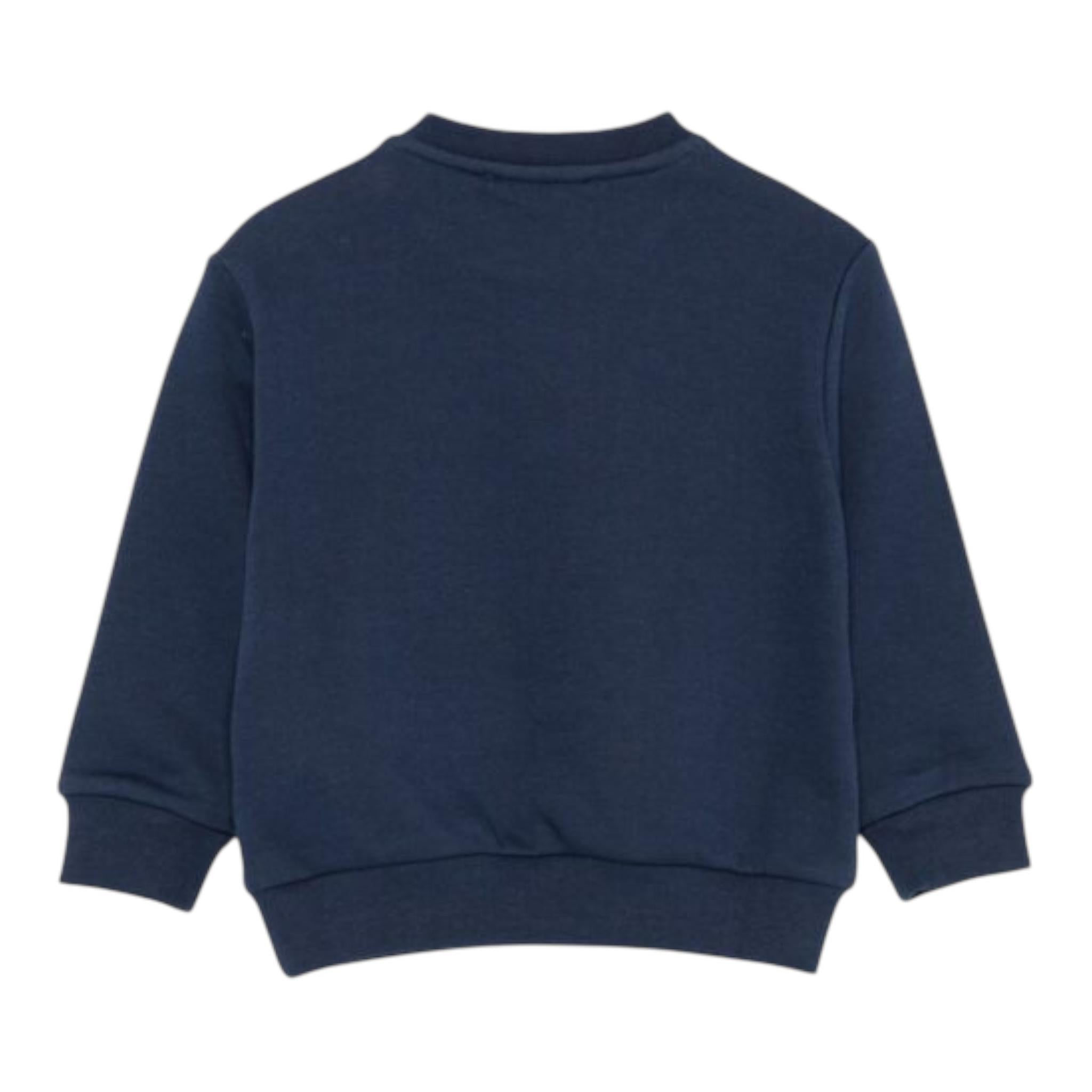 ICEBERG felpa girocollo tinta unita con stampa Blu per Neonato MFICE5327B BLU ICEBERG 