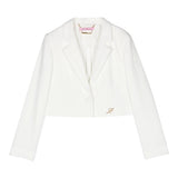 Miss Blumarine Giacca Tinta Unita per Bambina IA4019 PANNA MISS BLUMARINE 