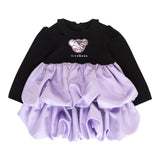 JOHN RICHMOND abito tinta unita con gonnellone manica lunga Nero per Neonata RIA24077VE NERO JOHN RICHMOND 