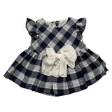 Le Coconne Blue Checked Pattern Half Sleeve Shirt For Baby Girl