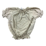 Bamboom+Babies Top Solid Color Openwork Half Sleeve Sand For Baby Girl