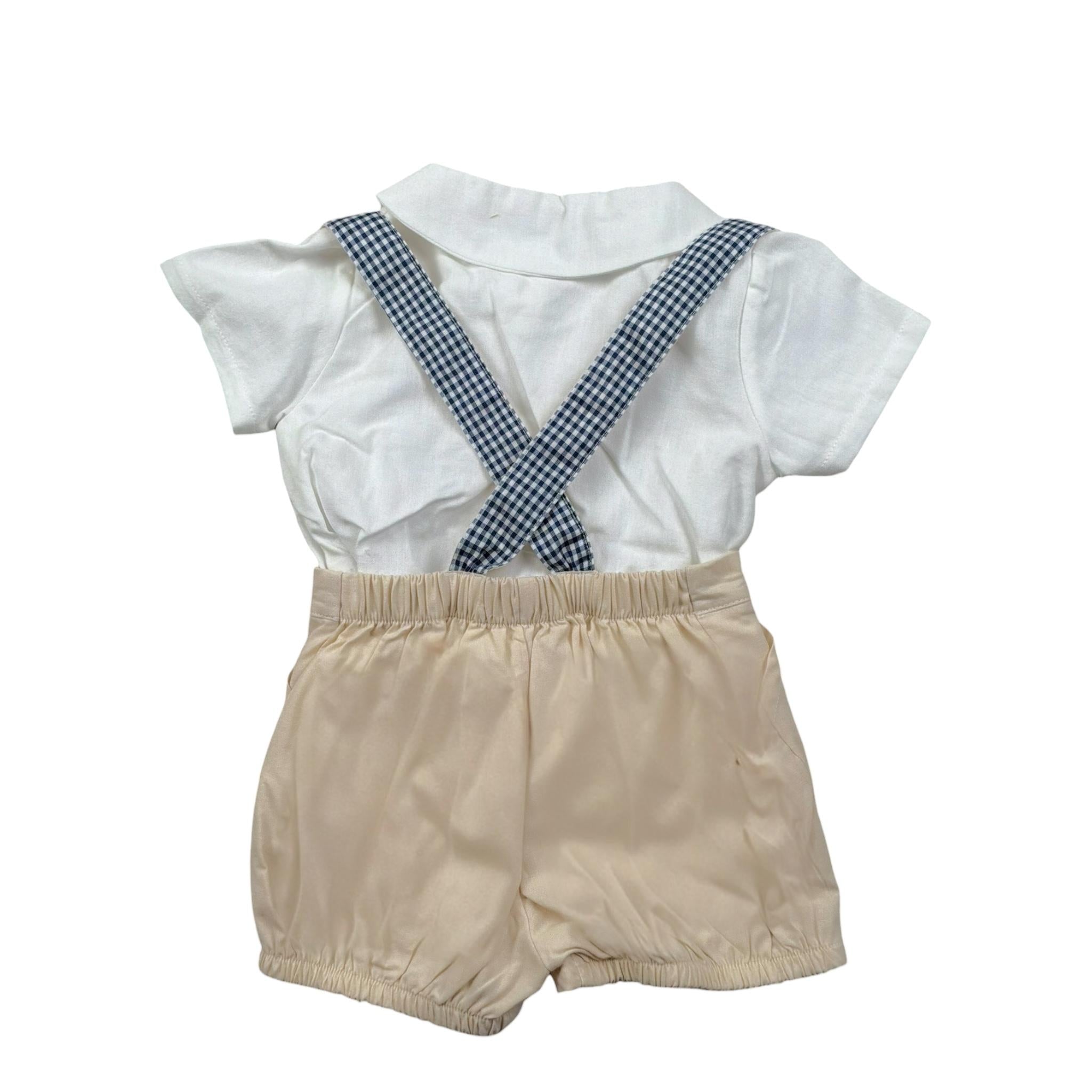 Babidu Completo 2 Pezzi Camicia-Salopettes per Neonato 40402 BIANCO/BEIGE BABIDU 