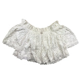 Twinset Top Half Sleeve Lace Solid Color White For Girls