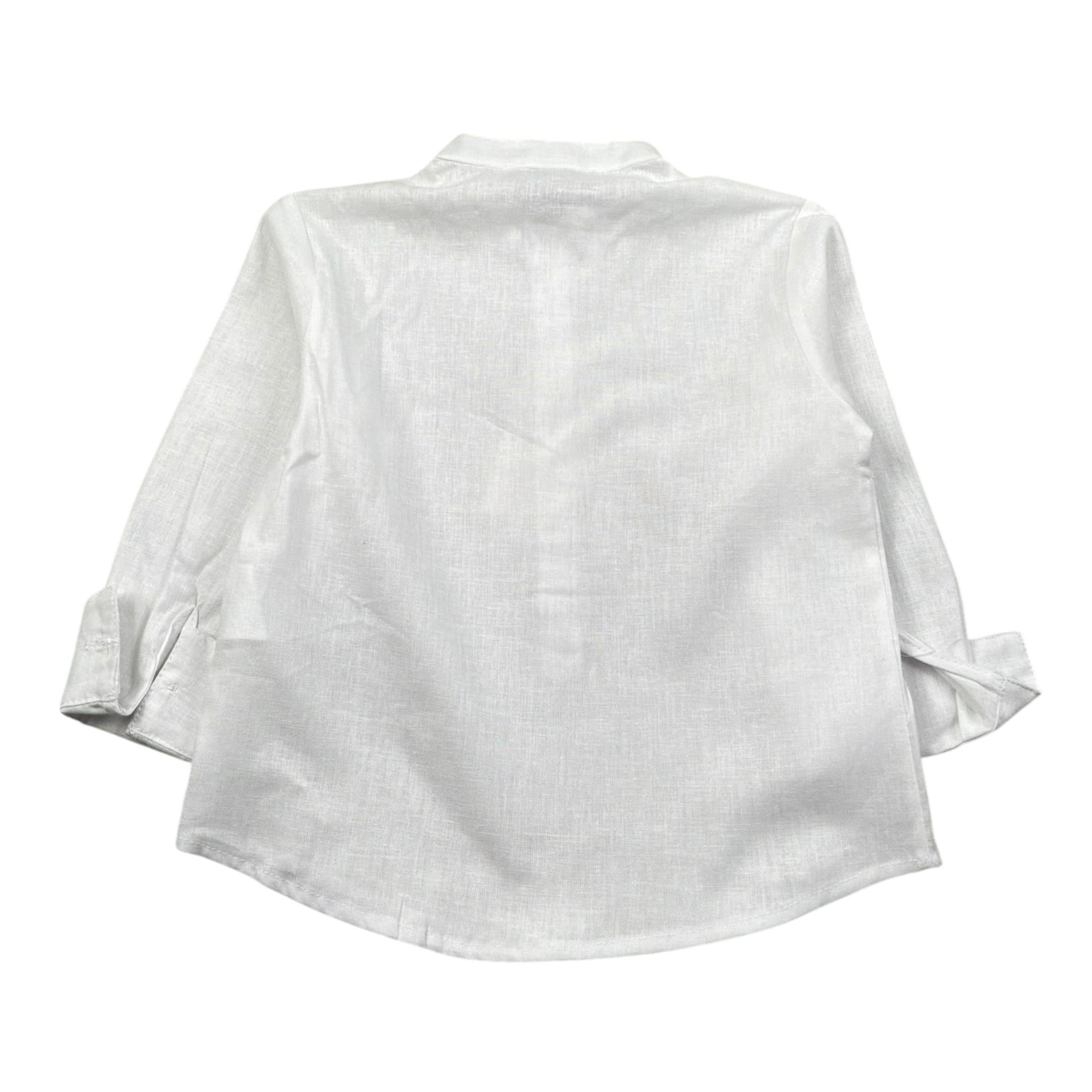 M+E' Camicia Manica Lunga tinta unita Collo Coreano Panna per Bambino UEM0507X PANNA M+E' 