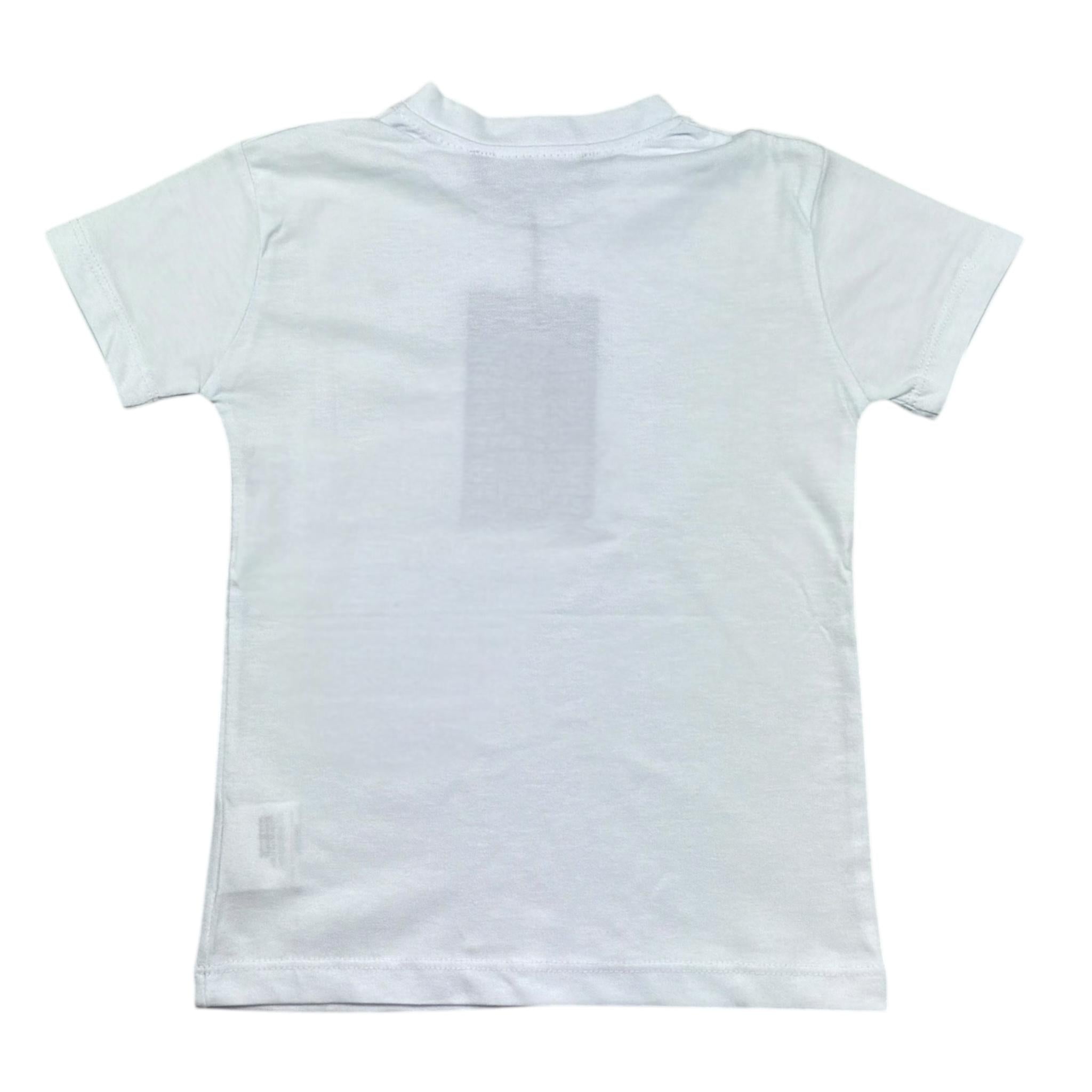 Make T-Shirt Girocollo Tinta Unita per Bambino 101BJ BIANCO MAKE 