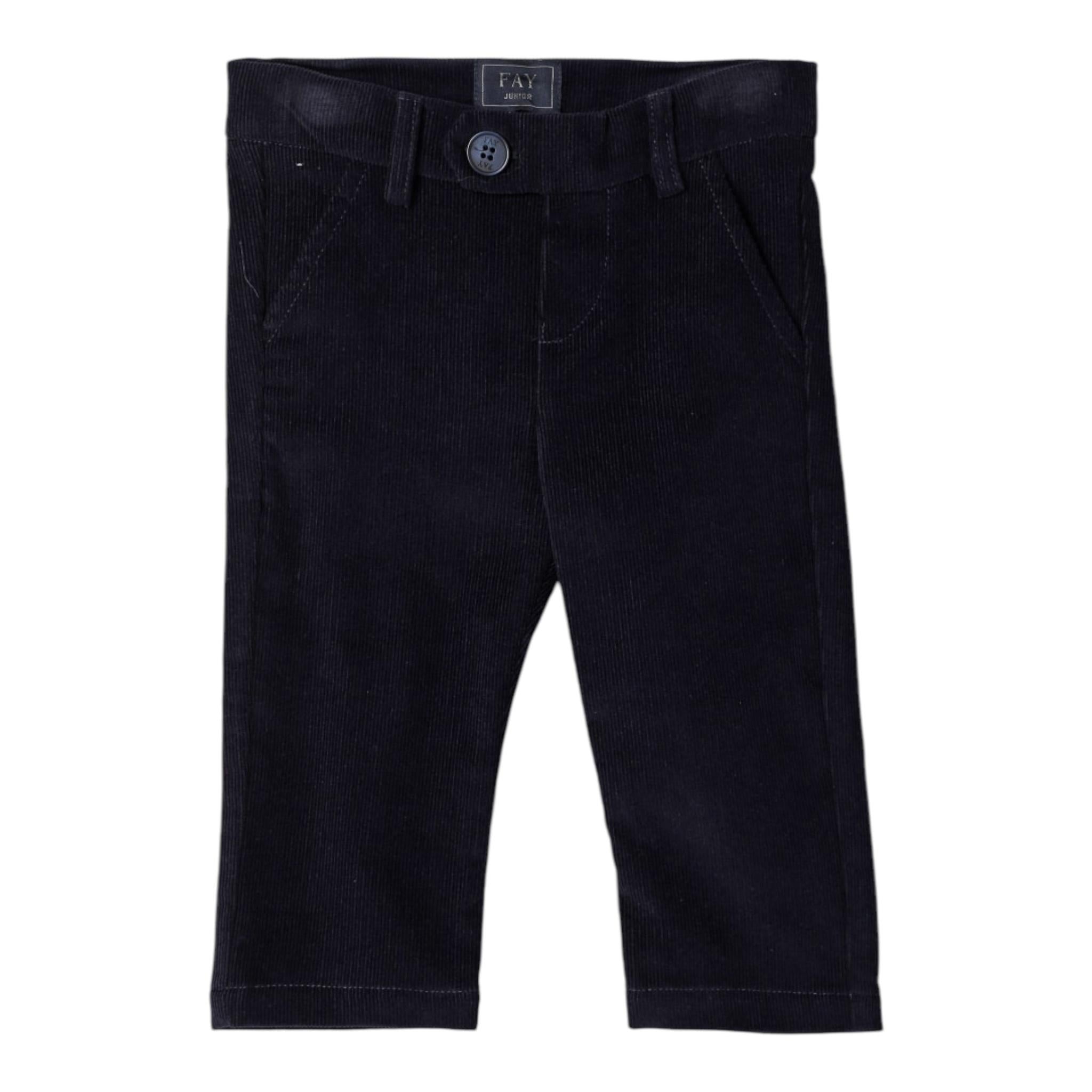 FAY pantalone tinta unita con girovita regolabile Blu per Neonato FV6510 BLU FAY 