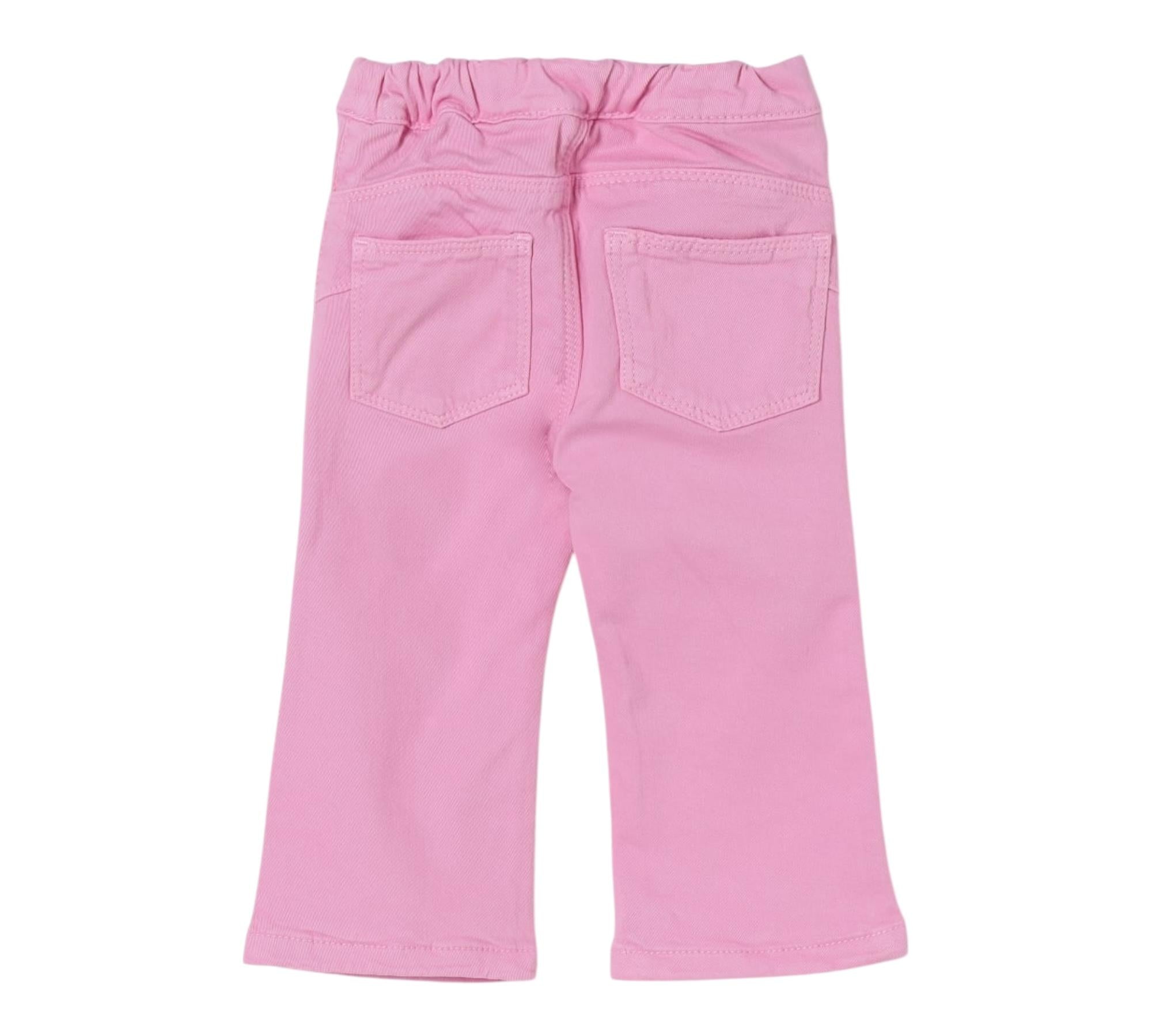 Liu Jo Pantalone Tinta Unita con Elastic In Vita E Brillantini per Neonata HA5070X ROSA LIU JO 