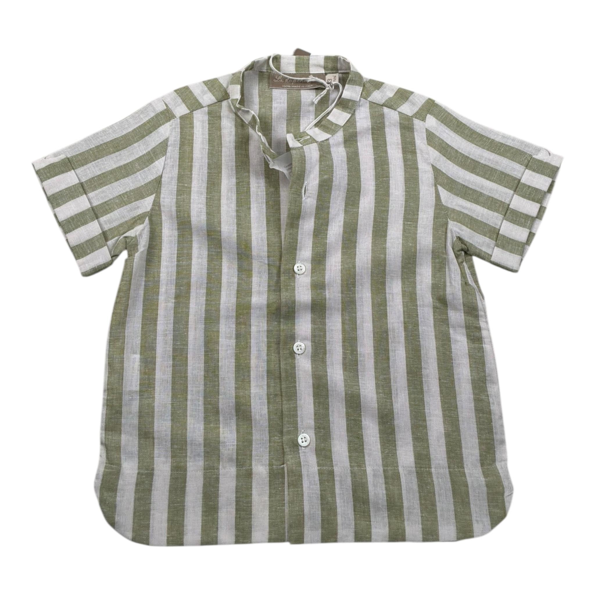 La Stupenderia Camicia Mezza Manica Bicolore per Bambino TCCM71X BIANCO/VERDE LA STUPENDERIA 