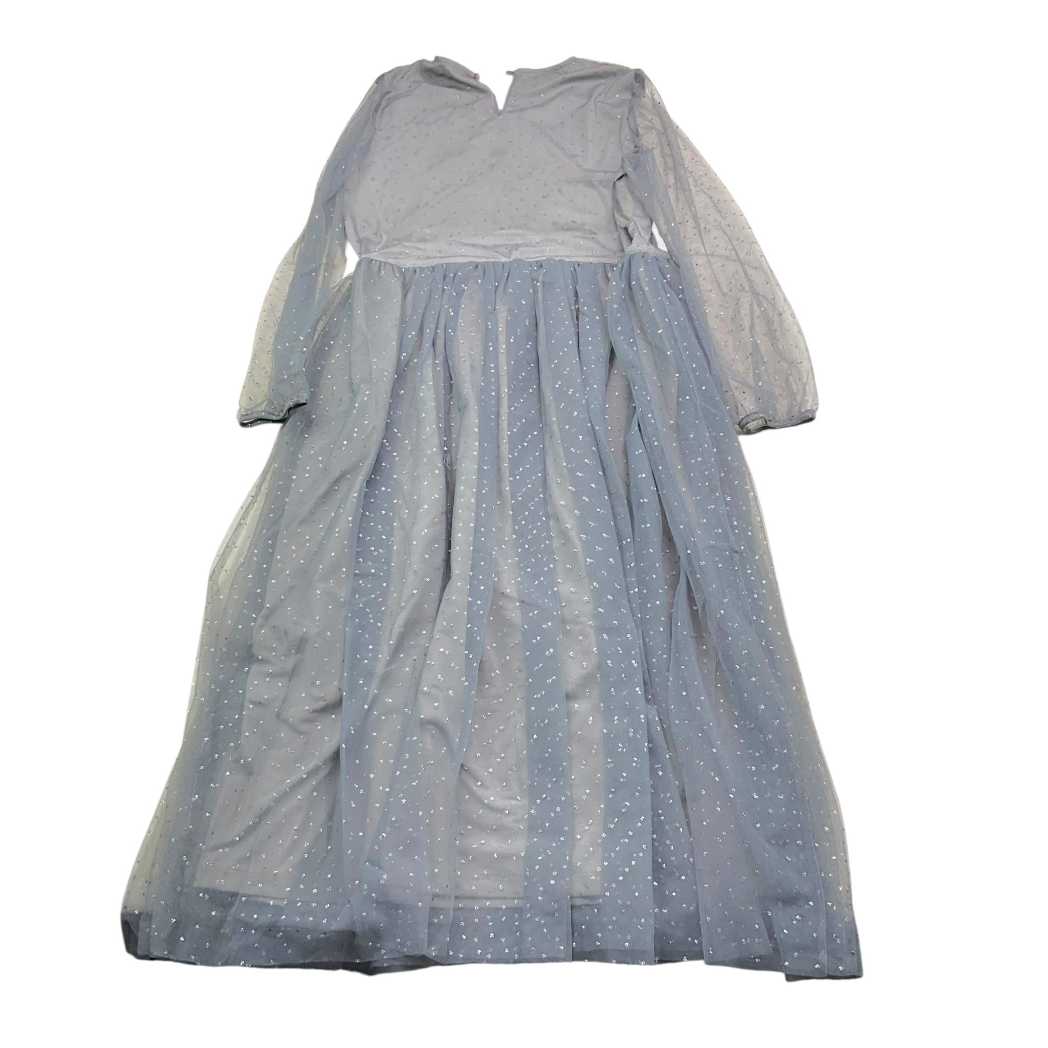 CAFFE' D'ORZO abito tinta unita con tulle Grigio per Bambina ZV1A90 GRIGIO CAFFE' D'ORZO 