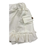 Bamboom+Babies Solid Color Perforated Skirt with White Embroidery for Baby Girl