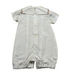 Aletta Pagliaccetto Mezza Manica Tinta Unita per Neonato MA22031 PANNA ALETTA 