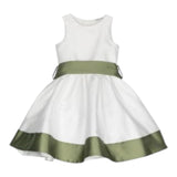 Little Ludo Solid Color Ceremony Dress With White Bow For Girls