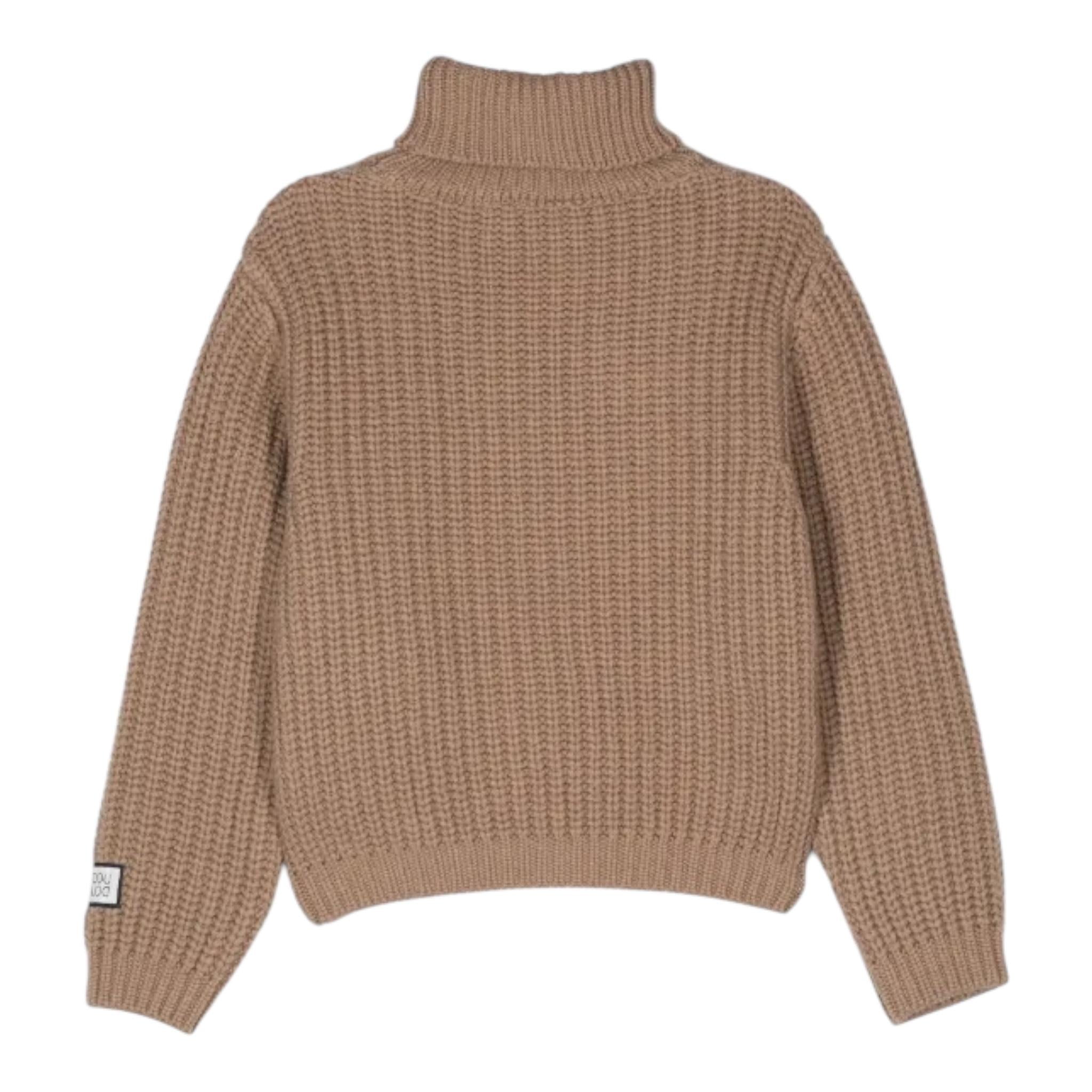 DOU DOU maglia collo alto tinta unita Marrone per Bambino DV9P00 MARRONE DOU DOU 