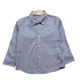 Le Bebe' Long Sleeve Shirt Striped Pattern Blue For Newborn
