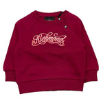 JOHN RICHMOND felpa chiusa girocollo tinta unita con stampa Bordeaux per Neonata RIA25079FE BORDEAUX JOHN RICHMOND 