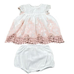 Caffe' D'Orzo Completo Tinta Unita Camicia-Coulotte per Neonata ZW1031 BIANCO CAFFE' D'ORZO 