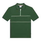 Boss Polo Plain With Zip And Green Print For Boys