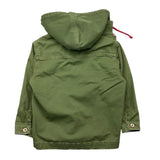 Bern Solid Color Long Sleeve Shirt With Hood Green For Boys