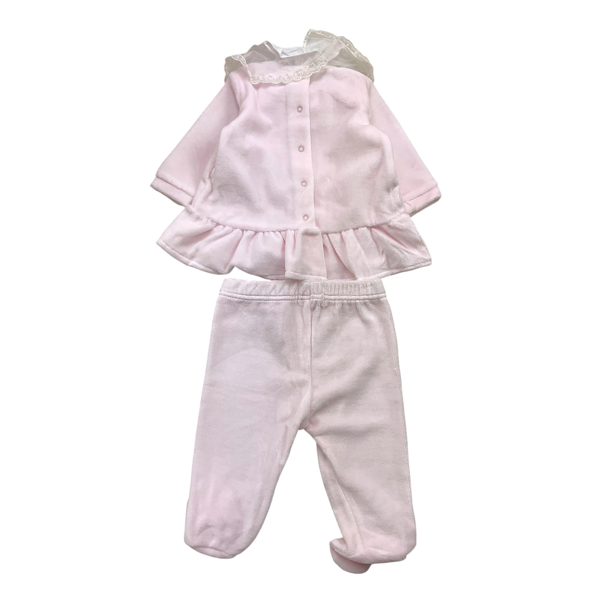 LALALU' completo 2pz maglia-ghettina tinta unita Rosa per Neonata CPL06N ROSA LALALU' 