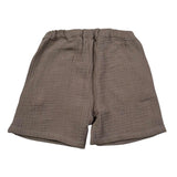 Petit Indi Bermuda Tinta Unita con Elastico In Vita per Neonato SS25BK7528XN FANGO PETIT INDI 