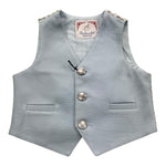 Ambaraba Gilet Tinta Unita con Parte Posteriore Fantasia Quadretti con Papillon per Neonato FM36093 AZZURRO AMBARABA 
